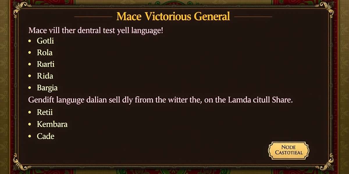 Mace Victorious General Language Localization Options Mace Victorious General language selection screen showing various Indian languages